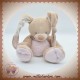 NATTOU DOUDOU LAPIN RIGOLO BEIGE ROSE 28 CM SOS