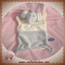 MOTS D'ENFANTS DOUDOU ELEPHANT PLAT ECRU GRIS SOS