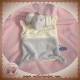 MOTS D'ENFANTS DOUDOU ELEPHANT PLAT ECRU GRIS SOS