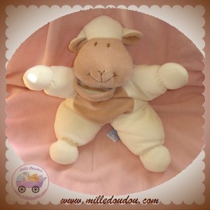 NOUNOURS DOUDOU MOUTON QUASI PLAT ECRU BEIGE SOS