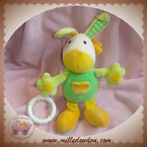 BABYSUN DOUDOU LAPIN VERT ORANGE MUSICAL BABY SUN SOS