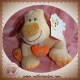 NATTOU DOUDOU CHIEN BEIGE BO ORANGE ALLONGE MUSICAL SOS