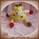 NOUNOURS DOUDOU GIRAFE JAUNE ROND ROUGE SOS