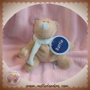 JOLLYBABY DOUDOU OURS RICKY ECHARPE BLEU 14 cm