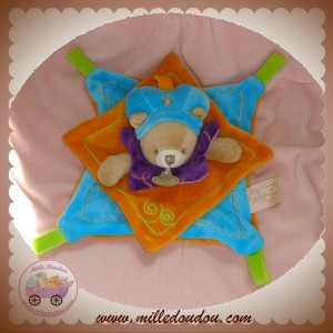 DOUDOU ET COMPAGNIE SOS OURS PRINCE INDIDOUS PLAT BLEU ORANGE