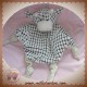 HISTOIRE D'OURS DOUDOU VACHE VAGABON PLAT ECRU SOS
