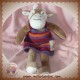 MOULIN ROTY DOUDOU VACHE MARRON VIOLET ROBE LAINE CHARLOTTE SOS