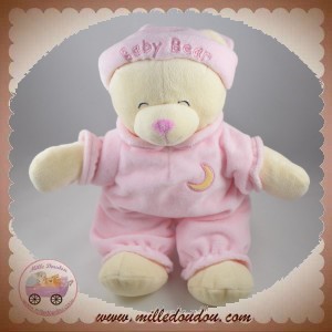 GIPSY DOUDOU OURS BLANC HABIT ROSE LUNE SOS