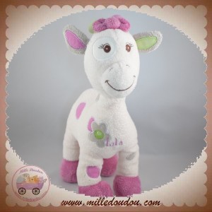 ARTHUR ET LOLA DOUDOU GIRAFE BLANCHE VIOLET SOS