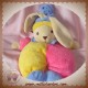 NOUNOURS DOUDOU LAPIN BEIGE ROSE JAUNE MEUNIER SOS