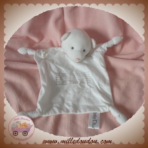 BABY DIOR DOUDOU OURS PLAT BLANC SOS