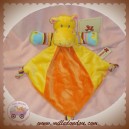 NICOTOY DOUDOU HIPPOPOTAME PLAT JAUNE ORANGE SOS