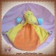 NICOTOY DOUDOU HIPPOPOTAME PLAT JAUNE ORANGE SOS