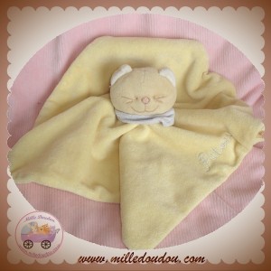 BENGY DOUDOU CHAT PATOU PLAT JAUNE FOULARD MAUVE SOS