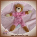 ANIMA DOUDOU OURS MARRON PLAT ROSE ANIMADOO SOS