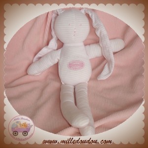 PETIT BATEAU DOUDOU LAPIN RAYE ROSE MILLERAIES SOS