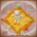 BABYNAT BABY NAT DOUDOU SOURIS OURS SUR CARRE ORANGE SOS