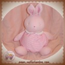 KLORANE DOUDOU LAPIN BOULE ROSE RAYE SOS 