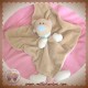 JOLLYBABY DOUDOU OURS PLAT RICKY BEIGE ECHARPE BLEU SOS