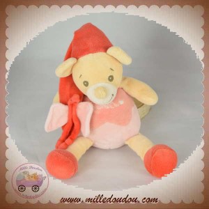 NOUNOURS DOUDOU LAPIN OURS CACHE CACHE VIOLET ROSE SOS