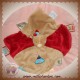 NOUKIE'S SOS DOUDOU OURS NOUKY PLAT INDIEN BEIGE ROUGE