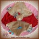 NOUKIE'S DOUDOU OURS NOUKY PLAT INDIEN BEIGE ROUGE SOS