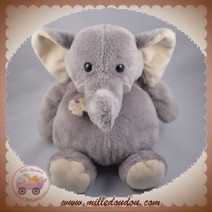 HISTOIRE D'OURS DOUDOU ELEPHANT GRIS 25 cm SOS