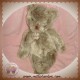 POMMETTE DOUDOU OURS BOUCLETTE ECRU MARRON SOS