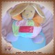 KALOO DOUDOU LAPIN BEIGE BOULE EVEIL 123 ORANGE BLEU ROSE SOS