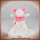 SUCRE D'ORGE DOUDOU SOURIS ROSE MOUCHOIR BLANC SOS