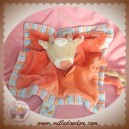 NATTOU DOUDOU ZAMIS VACHE PLAT ROSE ORANGE SOS