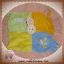 GIPSY DOUDOU LAPIN PLAT MONGOLFIERE BLEU JAUNE VERT SOS