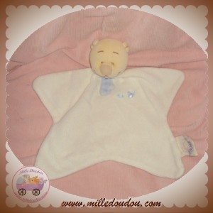 NOUKIE'S DOUDOU OURS BEN PLAT ETOILE BLANC ABEILLE