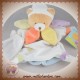 DOUDOU ET COMPAGNIE SOS OURS MARIONNETTE BLANC NUAGE PETALES 