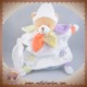 DOUDOU ET COMPAGNIE SOS OURS MARIONNETTE BLANC NUAGE PETALES 