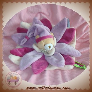 DOUDOU ET COMPAGNIE SOS OURS PELUCHE FLEURS PETALES ROSE TATOO