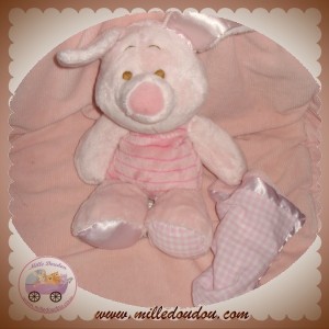 DISNEY NICOTOY DOUDOU COCHON ROSE PORCINET MOUCHOIR VICHY SOS