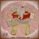 DOUDOU ET COMPAGNIE SOS ELEPHANT MARIONNETTE GRISE ROUGE HUTTE HOCHET