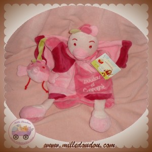 DOUDOU ET COMPAGNIE SOS L'OISEAU MARIONNETTE ROSE BEBE