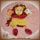 DOUDOU ET COMPAGNIE SOS LION MARIONNETTE JAUNE ORANGE BORDEAUX BEBE