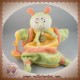 DOUDOU ET COMPAGNIE SOS COCCINELLE CHOCO MARIONNETTE ORANGE JAUNE VERT