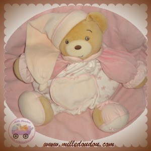 KALOO DOUDOU OURS BOULE FLEUR ROSE LILIROSE COEUR SOS