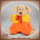 CREDIT AGRICOLE DOUDOU CHIEN BEIGE PLAT ORANGE JAUNE SOS