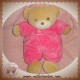 TAKINOU DOUDOU OURS BEIGE CORPS ROSE FUSHIA PLUME SOS