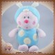 LUMINOU DOUDOU PAPILLON BLEU ROND JAUNE 24 CM SOS