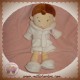 MOTS D'ENFANTS DOUDOU POUPEE GARCON PEIGNOIR BLANC