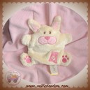 BABYNAT BABY NAT DOUDOU LAPIN QUASI PLAT ECRU JAUNE ROSE SOS