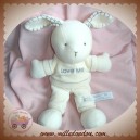 TIAMO TI AMO DOUDOU LAPIN ECRU BLANC GRIS LOVE ME SOS