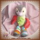 HAPPY HORSE DOUDOU OISEAU GRIS LAINE VENTRE VERT SOS