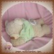 NICOTOY DOUDOU OURS BOUCLETTE BEIGE SWEAT VERT MUSICAL SOS